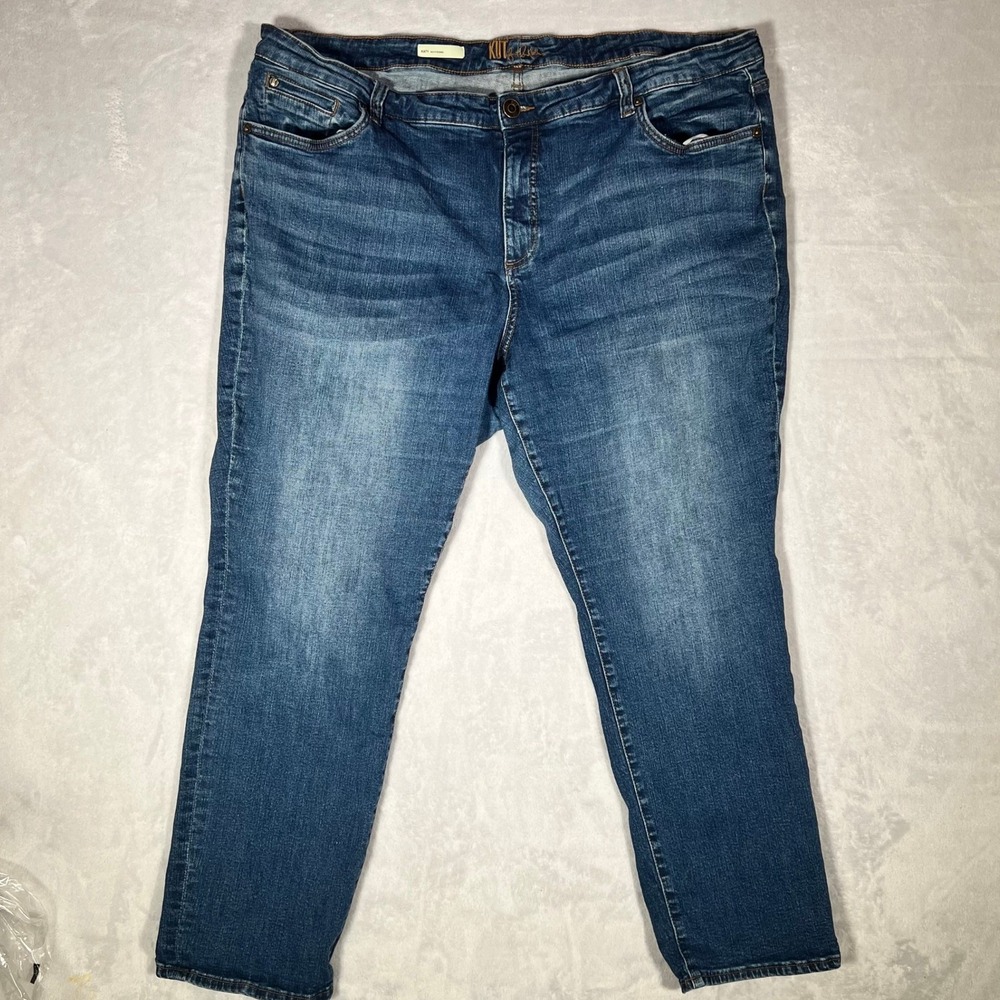 Kut from the Kloth Katy Boyfriend Jeans Plus Size 22W‎ Medium Wash Blue Denim
